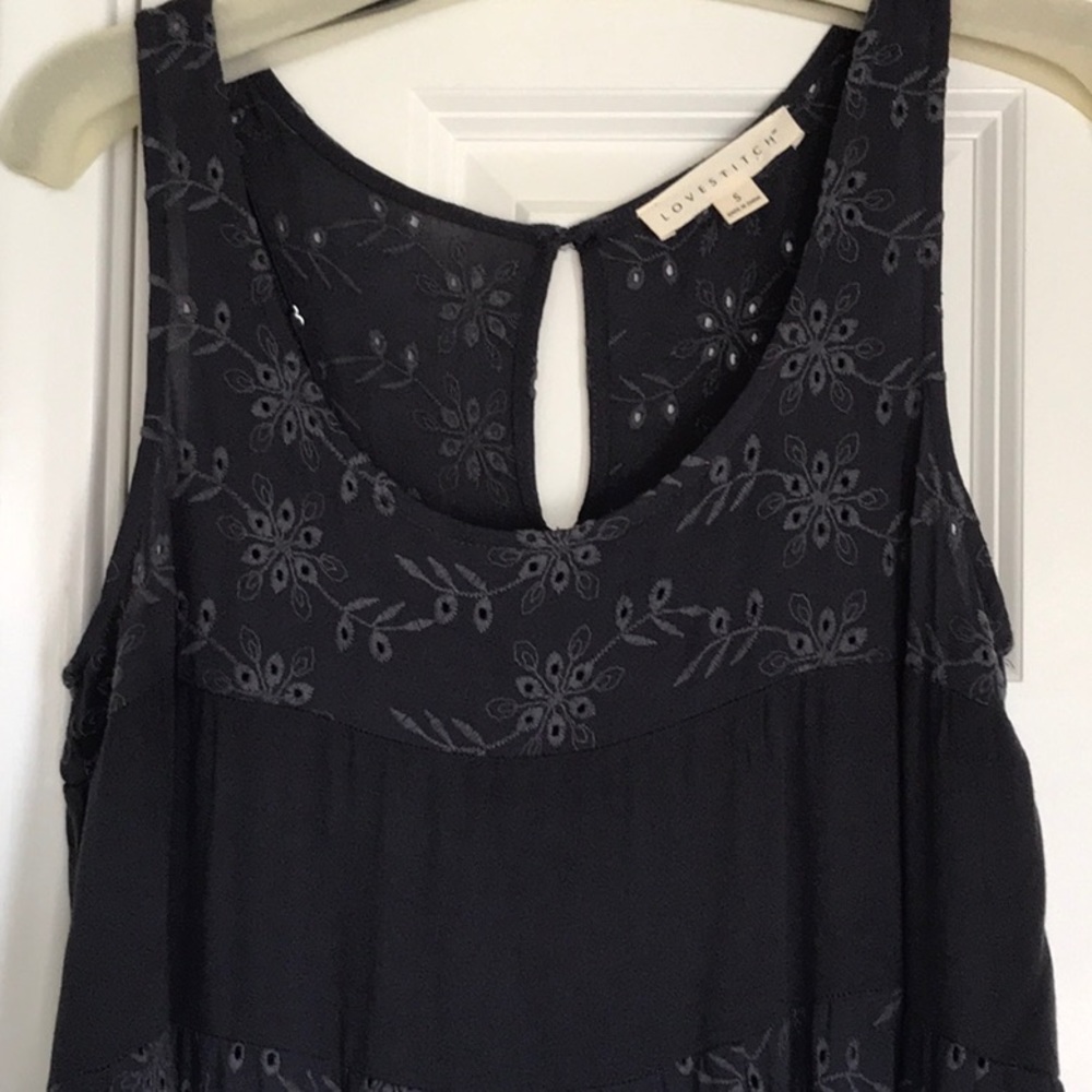 Lovestitch Eyelet Mid Length Dress NWOT Sz 6